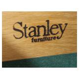 4 Piece “Stanley Furniture” Maple Diamond Inlaid Bedroom Set with Full Headboard and Fitted Interior