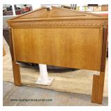 4 Piece “Stanley Furniture” Maple Diamond Inlaid Bedroom Set with Full Headboard and Fitted Interior