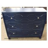 NEW Contemporary Blue 3 Drawer Decorator Chest Auction Estimate $200-$400 – Located Inside