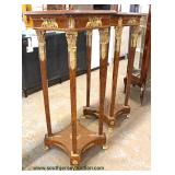  PAIR of Marble Top French Style Pedestals with Heavily Applied Bronze  Auction Estimate $300-$600 –