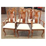  8 Piece “American Drew Furniture” Cherry Queen Anne Traditional Dining Room Set  Auction Estimate $