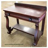  ANTIQUE Mahogany Empire One Drawer Server  Auction Estimate $100-$300 – Located Inside 