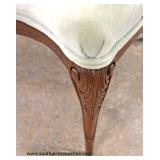  PAIR of VINTAGE SOLID Mahogany Frame Wing Chairs  Auction Estimate $200-$400 – Located Inside 