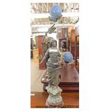  ANTIQUE Newel Post Lamp  Auction Estimate $100-$400 – Located Inside 