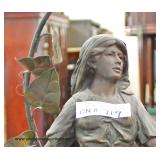  ANTIQUE Newel Post Lamp  Auction Estimate $100-$400 – Located Inside 