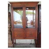  Mirrored Back Satinwood Adams Style Paint Decorated 2 Door China Cabinet  Auction Estimate $200-$40