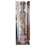  Terracotta Style Decorator Figural Column  Auction Estimate $300-$600 – Located Dock 
