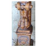  Terracotta Style Decorator Figural Column  Auction Estimate $300-$600 – Located Dock 