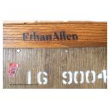  SOLID Oak 2 Piece Leaded Glass Secretary Bookcase by Ethan Allen  Auction Estimate $200-$400 – Loca