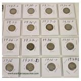  Sheet of 16 U.S. Buffalo Nickels  Auction Estimate $10-20 – Located Inside 