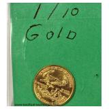  Gold $5.00 Coin  Auction Estimate $400-$800– Located Inside 