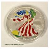  2000 Eagle Silver Painted Coin  Auction Estimate $20-$50 – Located Inside 