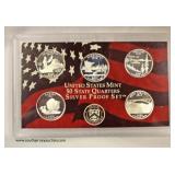  U.S. Mint 50 State Quarter Silver Proof Set  Auction Estimate $10-$20 – Located Inside 