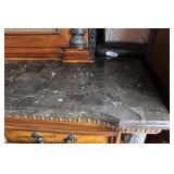 Contemporary 4 Piece King Size Bedroom Set with Marble Tops  Auction Estimate $300-$400 - Located Do