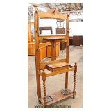ANTIQUE Oak Umbrella Stand Hat Rack  Auction Estimate $200-$400 – Located Inside