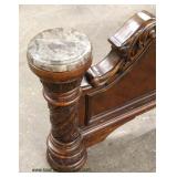Burl Mahogany 3 Piece Marble Top King Bedroom Set Auction Estimate $300-$600 – Located Inside
