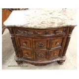 Burl Mahogany 3 Piece Marble Top King Bedroom Set Auction Estimate $300-$600 – Located Inside