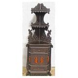 ANTIQUE Tramp Art Corner Étagère with Silhouettes Auction Estimate $300-$600 – Located Inside