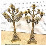 PAIR of Bronze Candelabrums  Auction Estimate $200-$400 – Located Inside