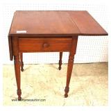 ANTIQUE One Drawer Drop Side Work Table Auction Estimate $100-$300 – Located Inside