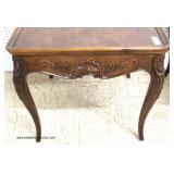 PAIR of Burl Walnut Country French Style Lamp Tables in the Manner of Baker Furniture Auction Estima