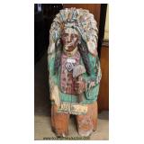 ANTIQUE Wooden Cigar Store Indian in as Found Condition and Original Paint Auction Estimate $200-$40