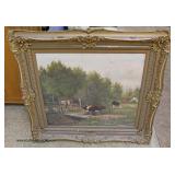 Oil on Canvas in Heavily Carved Frame Auction Estimate $100-$300 – Located Inside