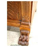 ANTIQUE Quartersawn Oak Slant Front Paw Foot Desk Auction Estimate $200-$400 – Located Inside