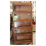 5 Stack Mahogany Barrister Style Bookcase with Matching Numbers Auction Estimate $300-$600 – Located