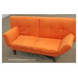  NEW Modern Design Orange Upholstered Button Tufted Convertible Sofa  Auction Estimate $300-$600 – L