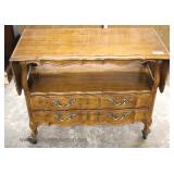  IMG_8080 auction  Mahogany “Thomasville Furniture” Country French Style 2 Drawer Drop Side Serving 