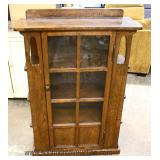  Mission Oak One Door Bookcase with Open Bookcase Sides Good Quality in the Manner of Stickley Furni