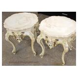 talian Marble Top Heavily Carved 3 Piece Living Room Table Set  Coffee Table and End Tables  Auction