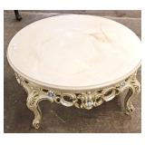 talian Marble Top Heavily Carved 3 Piece Living Room Table Set  Coffee Table and End Tables  Auction