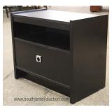  NEW Mahogany Finish One Drawer Media Cabinet  Auction Estimate $50-$100 – Located Inside 