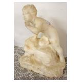  Alabaster Cherub Statue  Auction Estimate $100-$300 – Located Glassware    