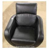  Modern Design Leather Swivel Club Chair  Auction Estimate $200-$400 – Located Inside 