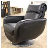  Modern Design Leather Swivel Club Chair  Auction Estimate $200-$400 – Located Inside 