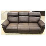  Leather Double Manual Recliner Sofa  Auction Estimate $200-$400 – Located Inside 