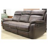  Leather Double Manual Recliner Sofa  Auction Estimate $200-$400 – Located Inside 