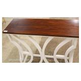  Painted Frame Modern Design Natural Finish Top Console  Auction Estimate $100-$300 – Located Inside