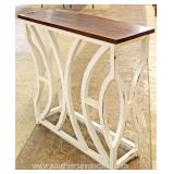  Painted Frame Modern Design Natural Finish Top Console  Auction Estimate $100-$300 – Located Inside