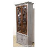  Antique Style 2 Piece Distressed Decorated Display Cabinet  Auction Estimate $200-$400 – Located In