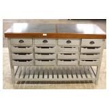  Country Paint Decorated Multi Drawer Kitchen Island  Auction Estimate $400-$800 – Located Inside 