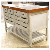  Country Paint Decorated Multi Drawer Kitchen Island  Auction Estimate $400-$800 – Located Inside at South Jersey Auction by Babington Auctions