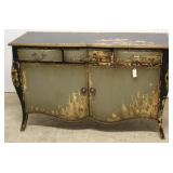  Antique Style Paint Distressed 3 Drawer 2 Door Buffet  Auction Estimate $200-$400 – Located Inside at South Jersey Auction by Babington Auctions 