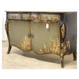  Antique Style Paint Distressed 3 Drawer 2 Door Buffet  Auction Estimate $200-$400 – Located Inside 