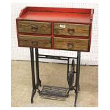  – Very Cool –  Antique Style Treadle Base 4 Drawer Credenza  Auction Estimate $200-$400 – Located I