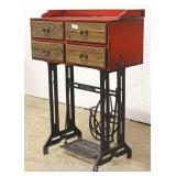  – Very Cool –  Antique Style Treadle Base 4 Drawer Credenza  Auction Estimate $200-$400 at South Jersey Auction by Babington Auctions