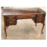  Mahogany Queen Anne 5 Drawer Flat Top Desk  Auction Estimate $100-$300 – Located Inside 